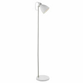 Frederick Floor Lamp White and Satin Chrome FRE4902 Dar Lighting